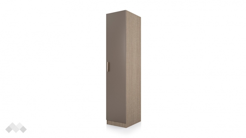 Гардероб Бъфало еднокрилни мока с лате - изглед 2 - МебелМаг Гардероб Бъфало еднокрилни мока с лате - изглед 2