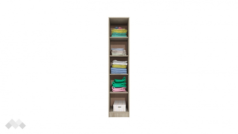 Гардероб Бъфало еднокрилни сонома арвен с бял гланц - изглед 5