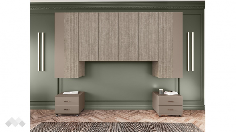 Гардероб Зак шесткрилни мока с лате - изглед 1 - МебелМаг Гардероб Зак шесткрилни мока с лате - изглед 1