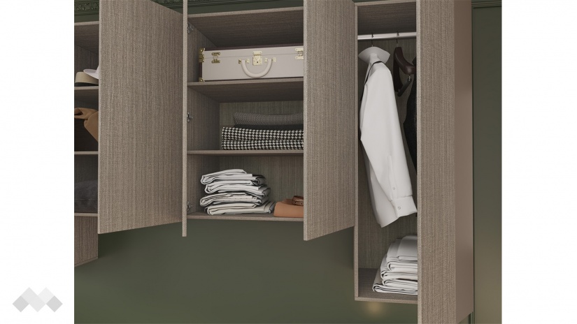 Гардероб Зак шесткрилни мока с лате - изглед 6 - МебелМаг Гардероб Зак шесткрилни мока с лате - изглед 6