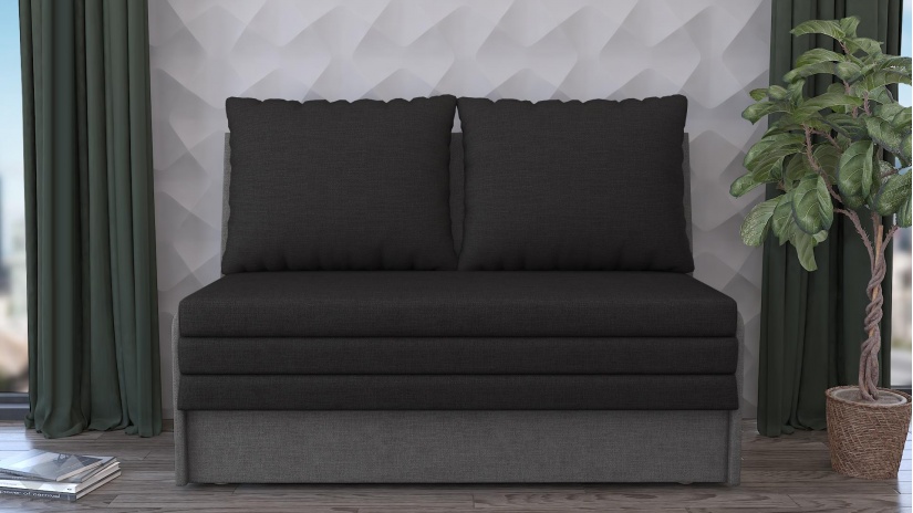 Диван Мерлона двуместни графит със сиво - изглед 2