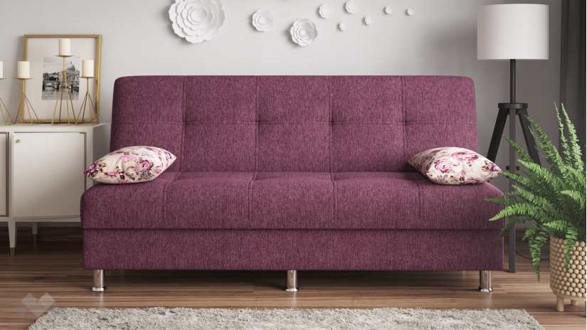 Клик-клак канапе Амстердам триместни бордо - изглед 1 - МебелМаг Клик-клак канапе Амстердам триместни бордо - изглед 1