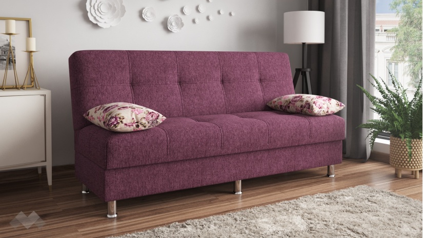 Клик-клак канапе Амстердам триместни бордо - изглед 2 - МебелМаг Клик-клак канапе Амстердам триместни бордо - изглед 2