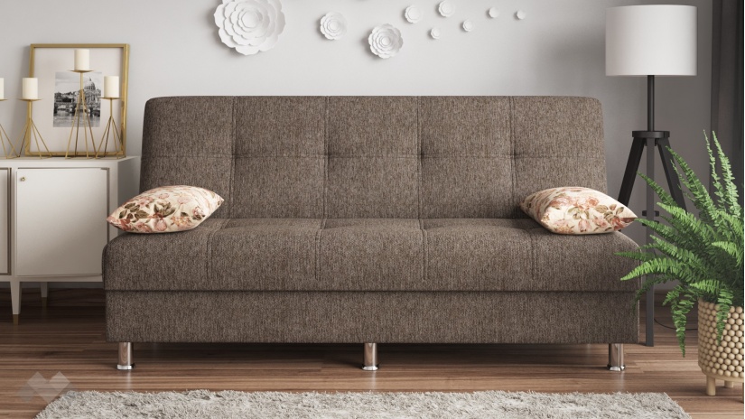 Клик-клак канапе Амстердам триместни кафяво - изглед 1