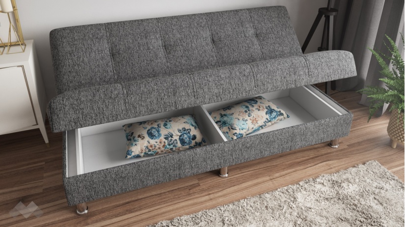 Клик-клак канапе Амстердам триместни сив - изглед 3 - МебелМаг Клик-клак канапе Амстердам триместни сив - изглед 3