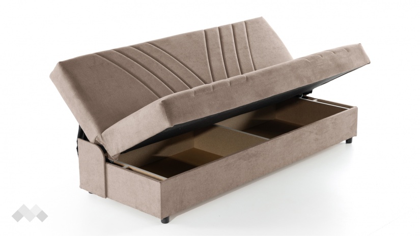 Клик-клак канапе Фиджи триместни кафяв - изглед 3 - МебелМаг Клик-клак канапе Фиджи триместни кафяв - изглед 3