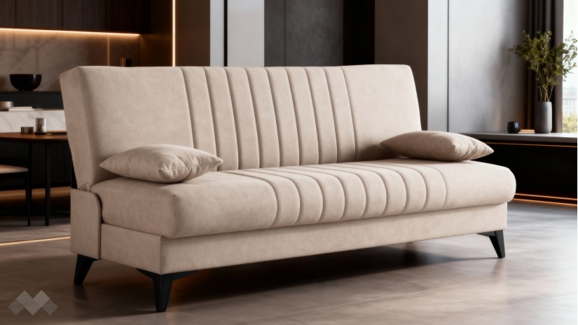 Клик-клак канапе Кенто триместни кафяв - изглед 1