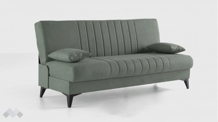 Клик-клак канапе Кенто триместни зелен - изглед 2 - МебелМаг Клик-клак канапе Кенто триместни зелен - изглед 2