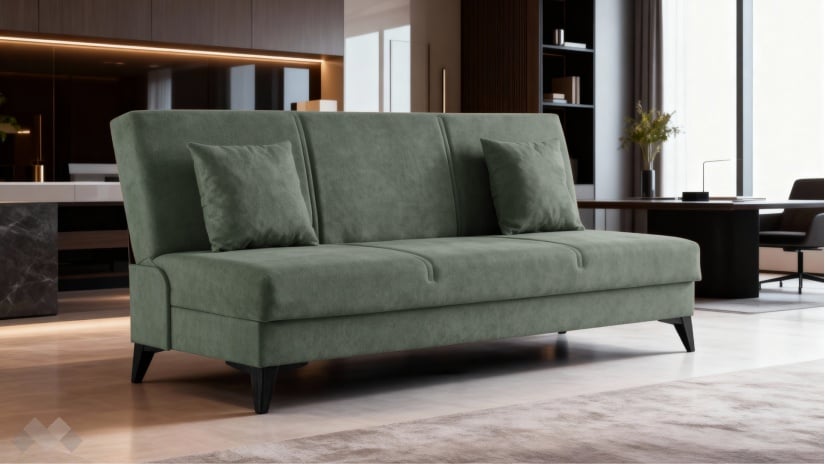 Клик-клак канапе Мерит триместни зелен - изглед 1 - МебелМаг Клик-клак канапе Мерит триместни зелен - изглед 1