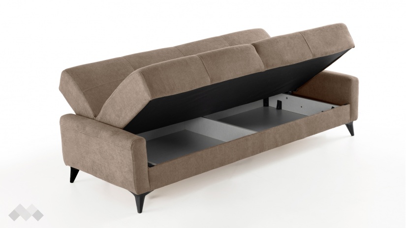 Клик-клак канапе Нейт триместни кафяв - изглед 4