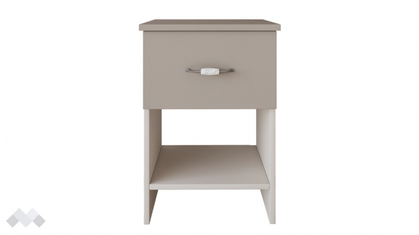 Нощни шкафчета Еридан кашмир с капучино мат - изглед 4 - МебелМаг Нощни шкафчета Еридан кашмир с капучино мат - изглед 4