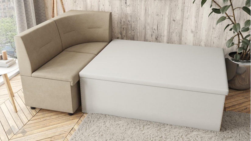 Кухненски ъгъл Боян универсален ъгъл бежов - изглед 6 - МебелМаг Кухненски ъгъл Боян универсален ъгъл бежов - изглед 6