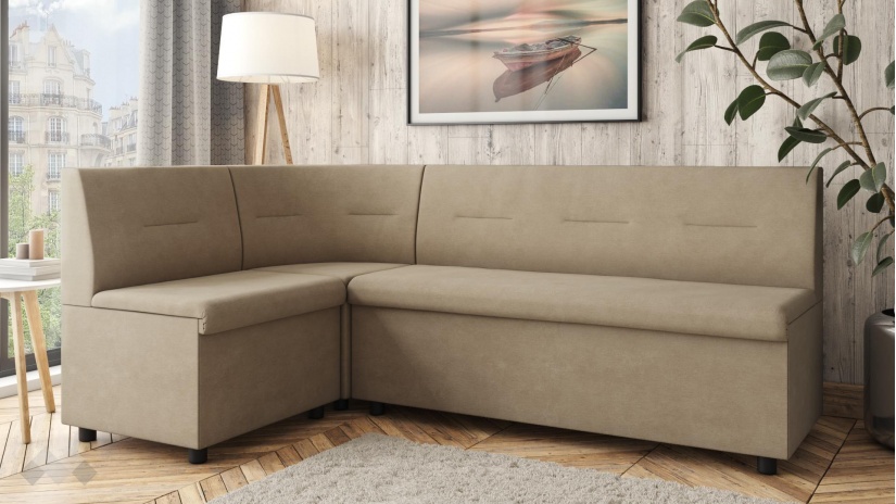 Кухненски ъгъл Боян универсален ъгъл бежов - изглед 2 - МебелМаг Кухненски ъгъл Боян универсален ъгъл бежов - изглед 2