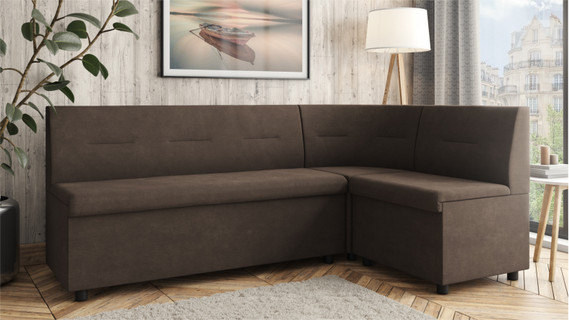 Кухненски ъгъл Боян универсален ъгъл кафяв - изглед 1