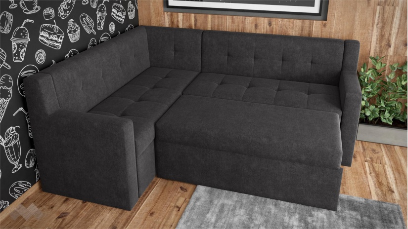 Кухненски ъгъл Цезар с посока графит - изглед 4 - МебелМаг Кухненски ъгъл Цезар с посока графит - изглед 4