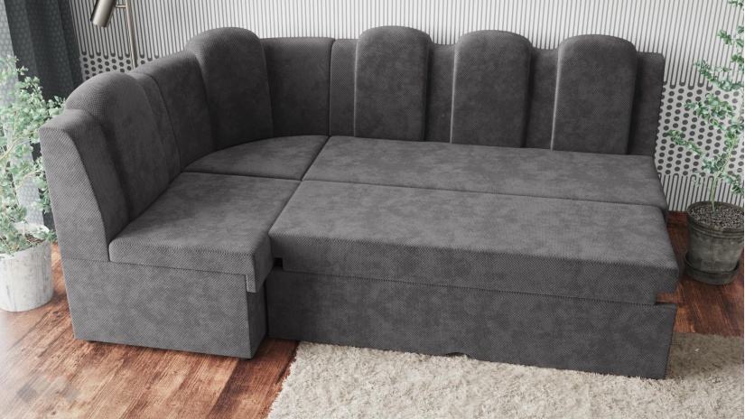 Кухненски ъгъл Хуго Лукс универсален ъгъл графит - изглед 6 - МебелМаг Кухненски ъгъл Хуго Лукс универсален ъгъл графит - изглед 6