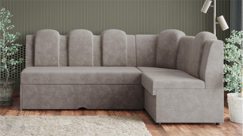 Кухненски ъгъл Хуго Лукс универсален ъгъл сив - изглед 3 - МебелМаг Кухненски ъгъл Хуго Лукс универсален ъгъл сив - изглед 3