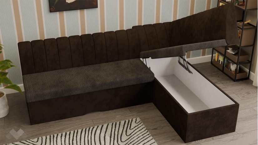 Кухненски ъгъл Кариби с посока кафяв - изглед 3