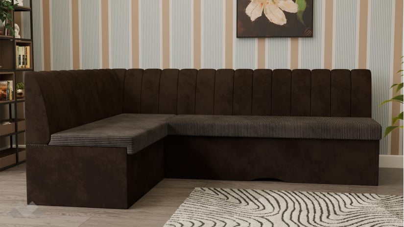 Кухненски ъгъл Кариби с посока кафяв - изглед 2