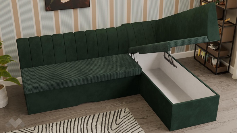 Кухненски ъгъл Кариби с посока зелен - изглед 3