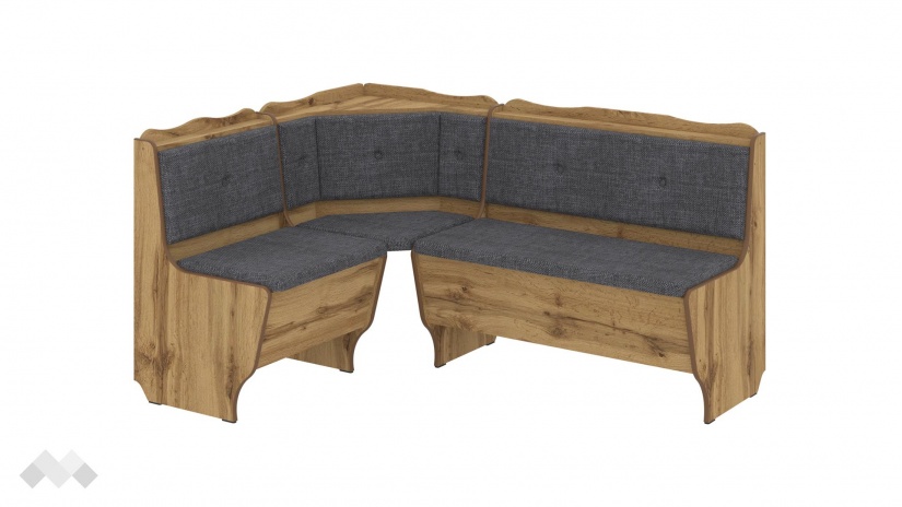 Кухненски ъгъл Катерини универсален ъгъл златен дъб с антрацит - изглед 2 - МебелМаг Кухненски ъгъл Катерини универсален ъгъл златен дъб с антрацит - изглед 2