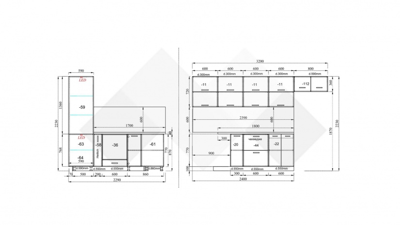 Кухня Ароса ъглови антрацит гланц с мока - изглед 9 - МебелМаг Кухня Ароса ъглови антрацит гланц с мока - изглед 9