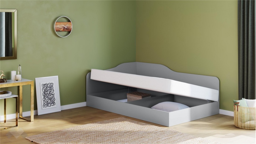 Легло 120/190 Скай с включен матрак Бонел 120/190 нардо сив - изглед 2