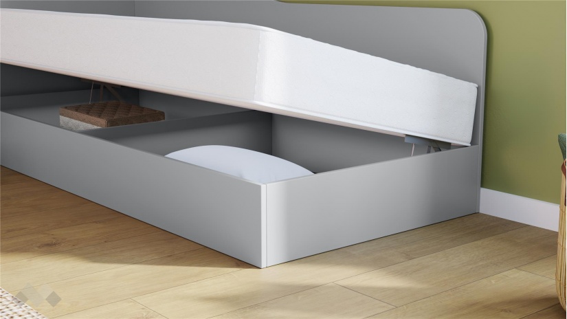 Легло 82/190 Скай с включен матрак Бонел 82/190 нардо сив - изглед 3 - МебелМаг Легло 82/190 Скай с включен матрак Бонел 82/190 нардо сив - изглед 3