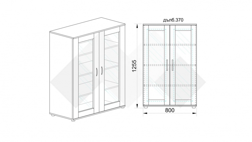 Витрина Лизи сонома арвен - изглед 2