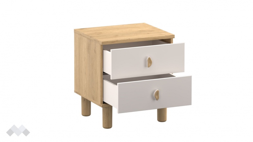 Нощен шкаф Бохем дъб флорида с пясъчно сиво - изглед 3