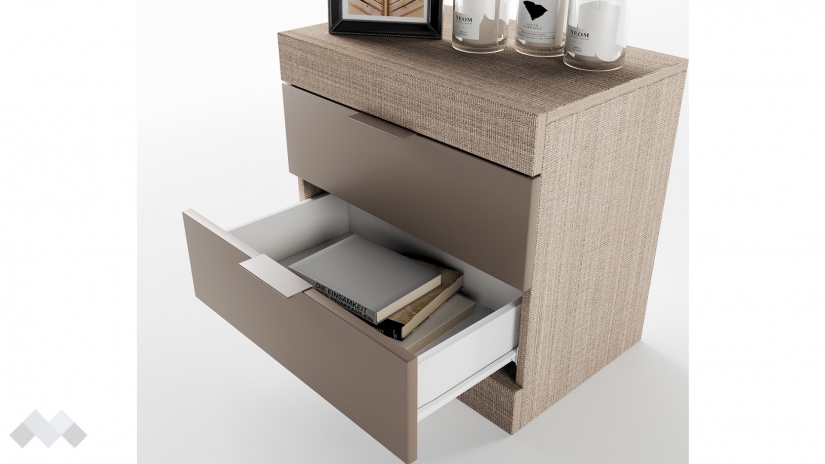 Нощен шкаф Пит мока с лате - изглед 3