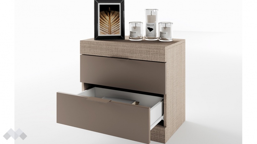 Нощен шкаф Пит мока с лате - изглед 2