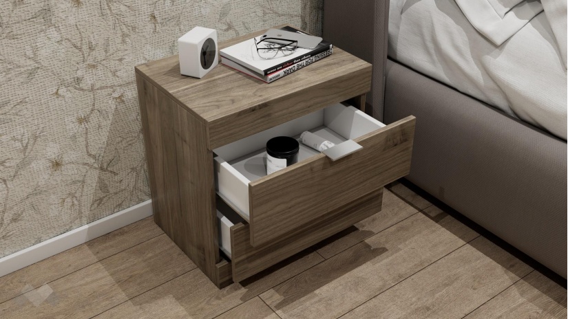 Нощен шкаф Пит орех адмирал - изглед 2