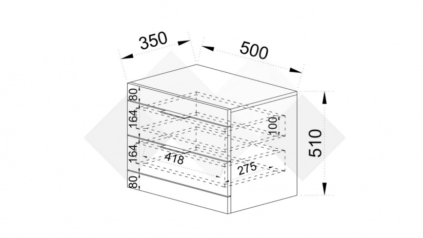 Нощен шкаф Пит тъмна сонома - изглед 3 - МебелМаг Нощен шкаф Пит тъмна сонома - изглед 3