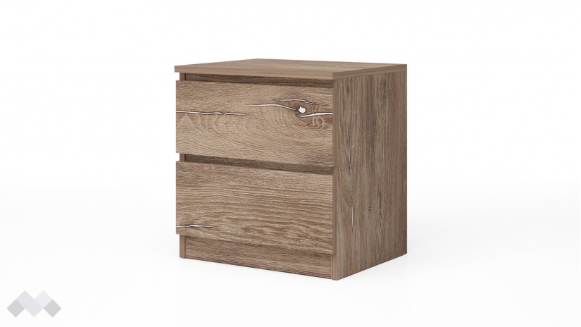 Нощен шкаф Борей браун силвърджак - изглед 1