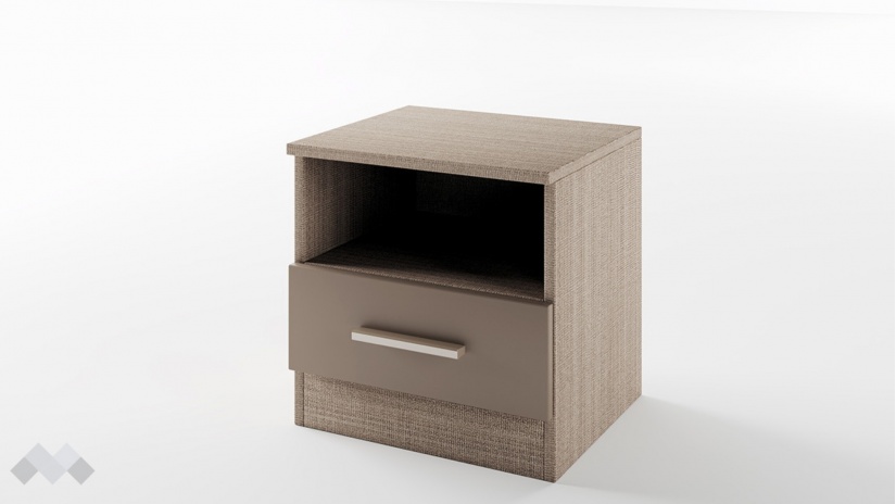 Нощен шкаф Кери мока с лате - изглед 4