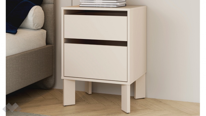 Нощно шкафче Тахо пясък - изглед 1 - МебелМаг Нощно шкафче Тахо пясък - изглед 1