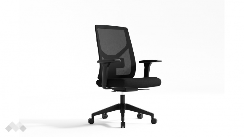 Офис стол Аристо черен - изглед 1