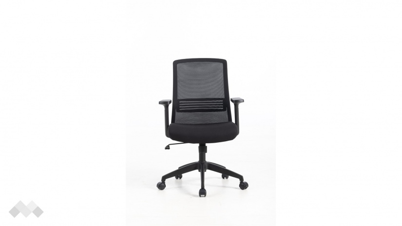 Офис стол Кайрон черен - изглед 2