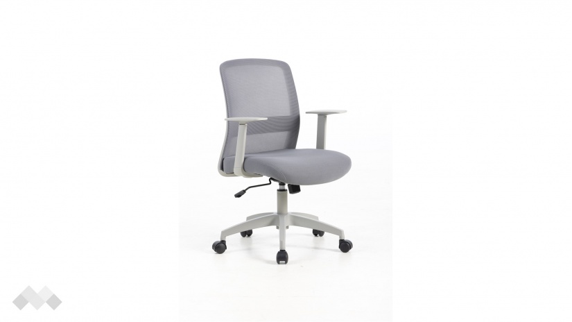 Офис стол Нуви сив - изглед 2 - МебелМаг Офис стол Нуви сив - изглед 2