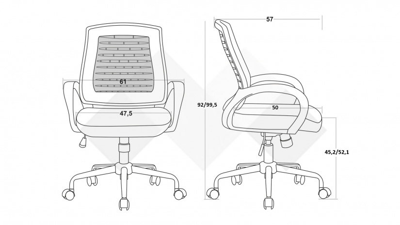 Офис стол Таверо черен - изглед 9