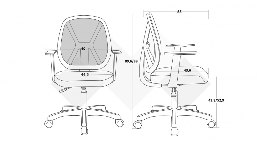 Офис стол Вален черен - изглед 9 - МебелМаг Офис стол Вален черен - изглед 9