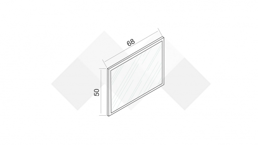 Огледало Малена светъл вотан - изглед 2 - МебелМаг Огледало Малена светъл вотан - изглед 2