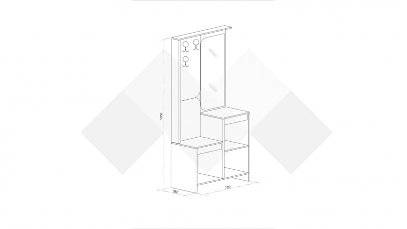Портманто Изи денвър с кашмир - изглед 3