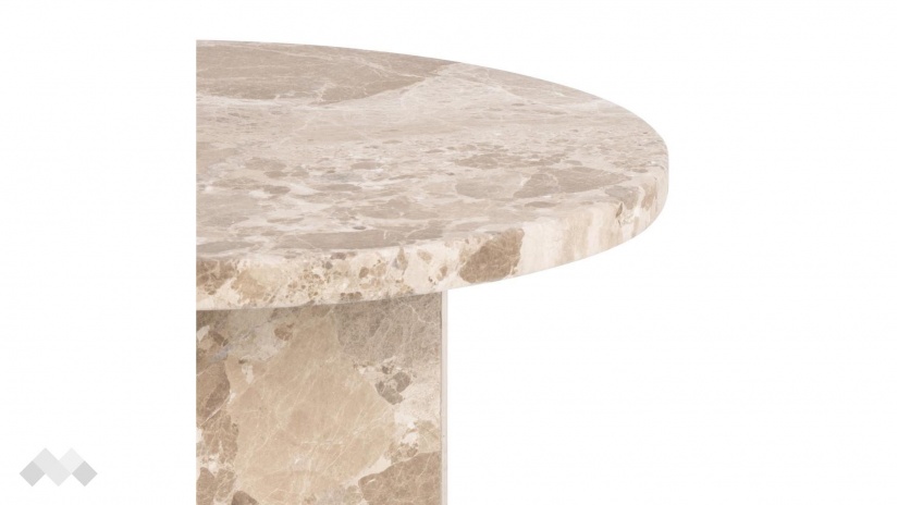 Трапезна маса Наксос неразтегателни кафяв мрамор - изглед 3