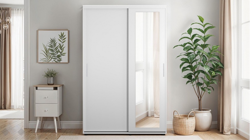 Портманто Андре бяло гладко - изглед 1 - МебелМаг Портманто Андре бяло гладко - изглед 1