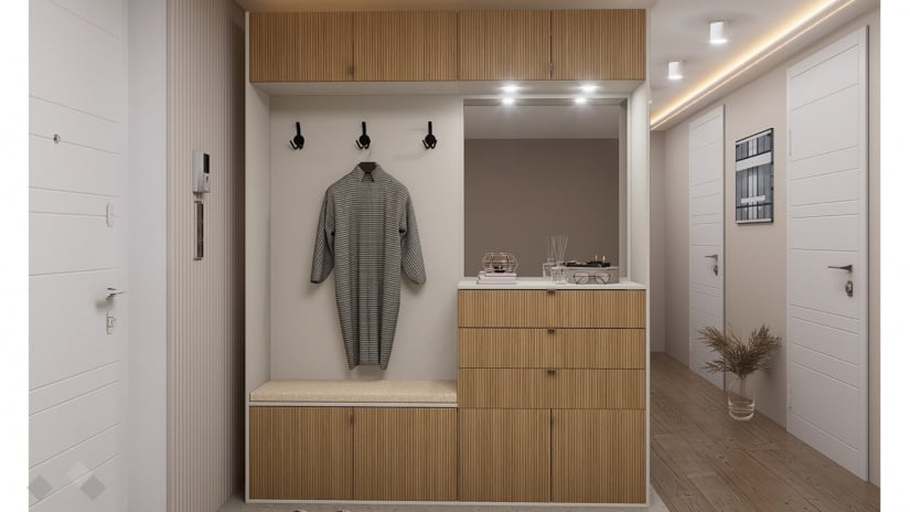 Портманто Хармония дъб гардън с кашмир - изглед 2