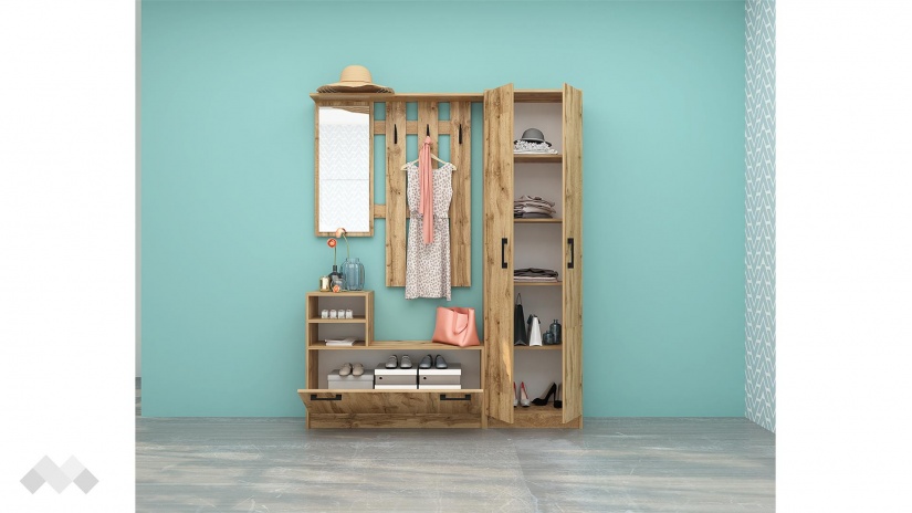 Портманто Микел дъб вотан светъл - изглед 2