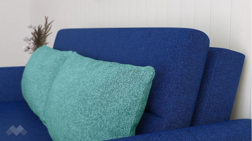 Диван Фелипе двуместни син - изглед 5 - МебелМаг Диван Фелипе двуместни син - изглед 5