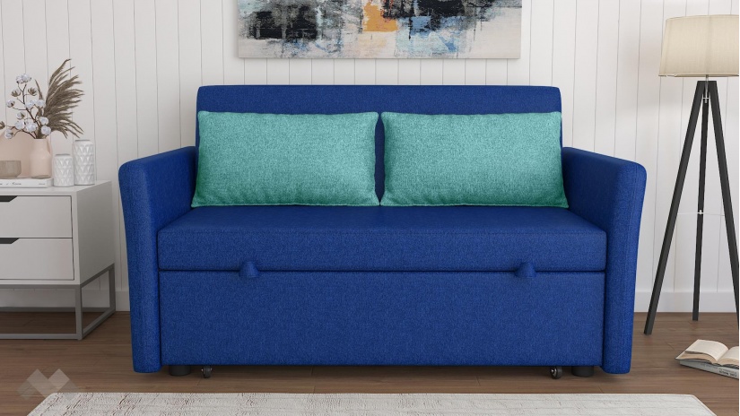 Диван Фелипе двуместни син - изглед 1 - МебелМаг Диван Фелипе двуместни син - изглед 1